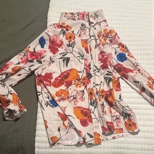Floral Long Sleeve Button-Up Shirt